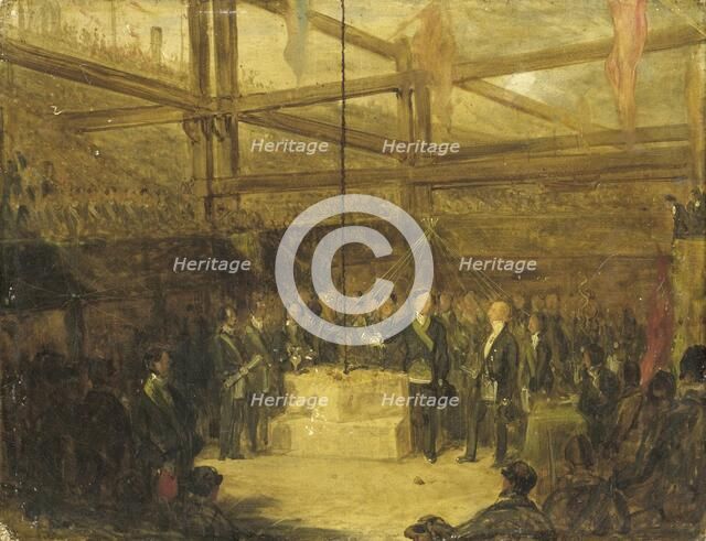 Ceremony of Scottish Freemasons, 1840-1870. Creator: Anon.