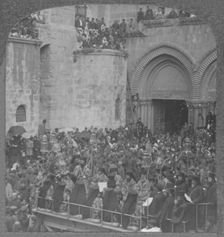 Ceremony of washing the Disciples feet at the Church of the Holy Sepulchure c1900