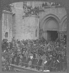 Ceremony of washing the Disciples feet at the Church of the Holy Sepulchure c1900