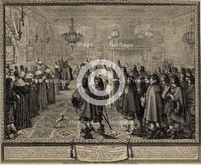 Ceremony of the Contract of Marriage between Wladyslaw IV, King of Poland and Marie Louise Gonzaga. Creator: Bosse, Abraham (1602-1676).