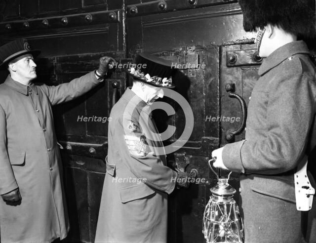 Ceremony of the Keys, Tower of London, c1955. Creator: Arthur Charles Kirby Ware.