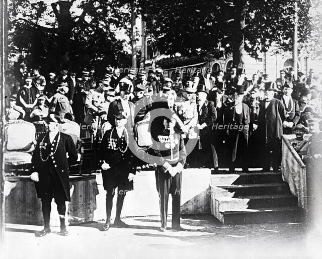 Ceremony with dignitaries and officials, c1914-c1918. Artist: Unknown.