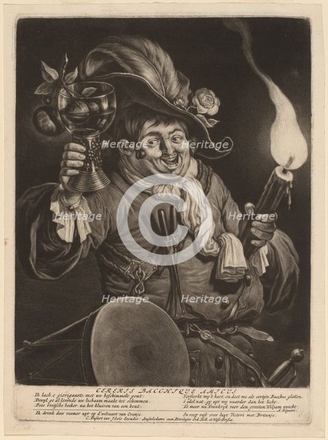 Cereris Bacchique Amicus (A Friend of Ceres and Bacchus), 1695. Creator: Cornelis Dusart.