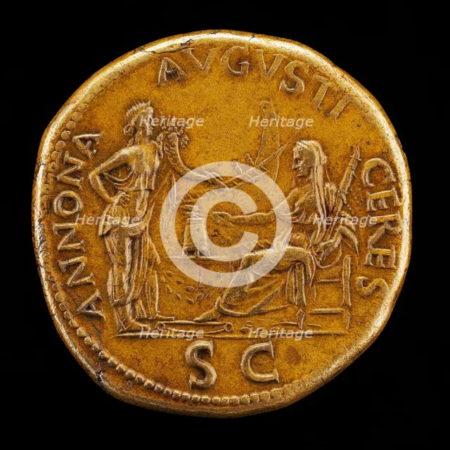 Ceres and Annona [reverse]. Creator: Giovanni da Cavino.