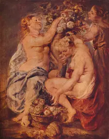 Ceres and Two Nymphs with a Cornucopia c1617. Artist: Peter Paul Rubens