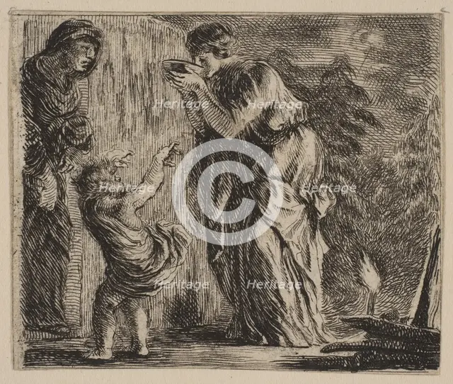 Ceres, from 'Game of Mythology' (Jeu de la Mythologie), 1644. Creator: Stefano della Bella.