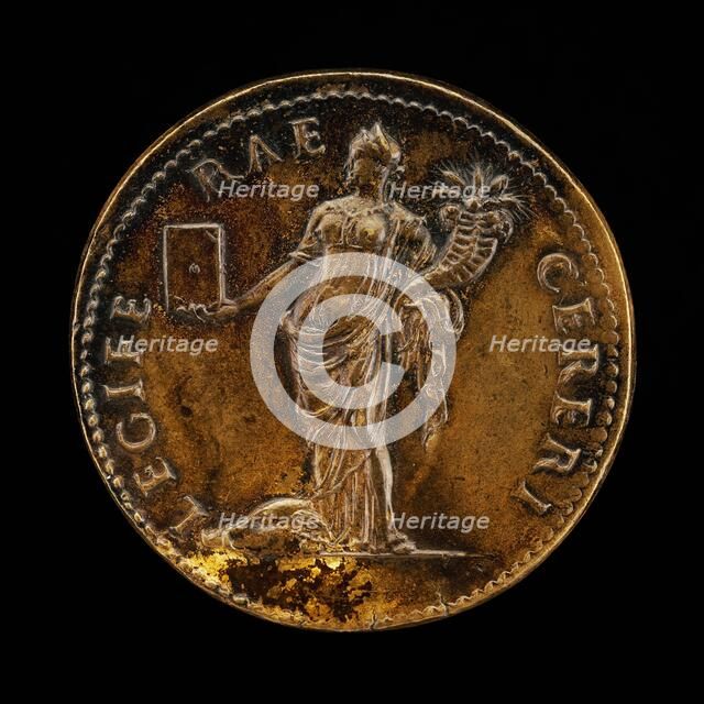 Ceres with Book and Cornucopiae [reverse]. Creator: Giovanni da Cavino.