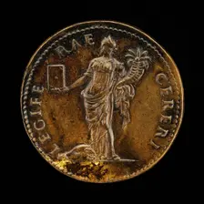 Ceres with Book and Cornucopiae [reverse]. Creator: Giovanni da Cavino