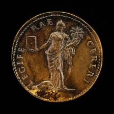 Ceres with Book and Cornucopiae [reverse]. Creator: Giovanni da Cavino