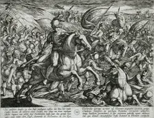 Cerialis Driving the Dutch into the Rhine, published 1612. Creator: Antonio Tempesta