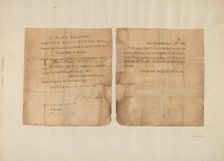 Certificate (army discharge), 1935/1942. Creator: John Koehl