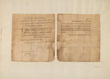 Certificate (army discharge), 1935/1942. Creator: John Koehl