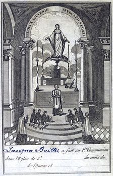 Certificate of communion, 19th century