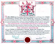 Certificate of the Hudson's Bay Company, 1955. Creator: Arthur Charles Kirby Ware