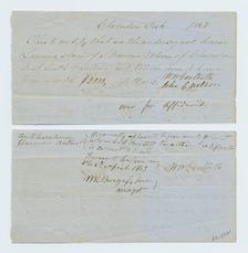 Certification of witnesses that Laurens was worth $2,000, 1863-04-06. Creator: Unknown