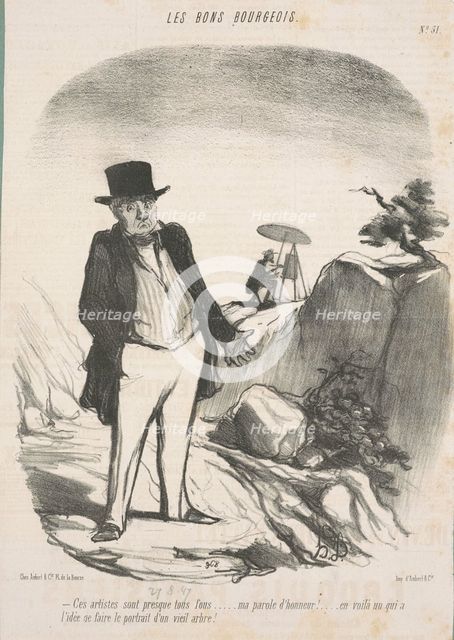 Ces artistes sont presque tous fous..., August 27, 1847.  Creator: Honore Daumier.