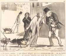 Ces pauvres animaux...y sont tellement défigurés qu'y n'se reconnaissent même plus..., 1852. Creator: Honore Daumier