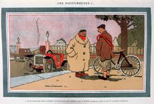 Ces voiturettes! French motoring cartoon 1913. Artist: Jean Villemot