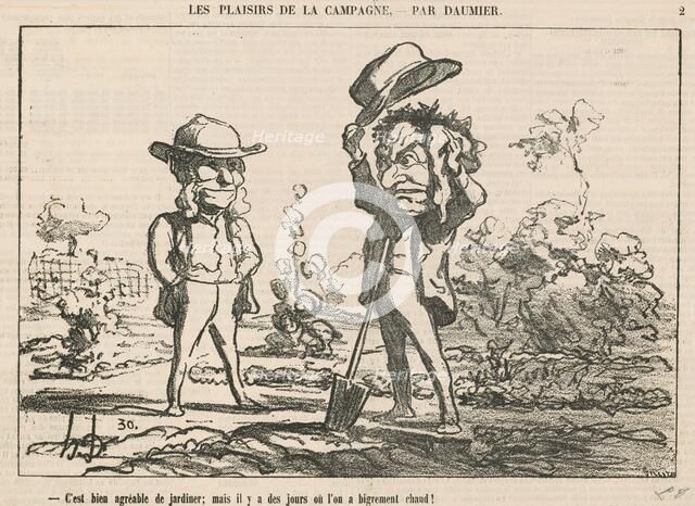 C'est bien agréable de jardiner, 19th century. Creator: Honore Daumier.