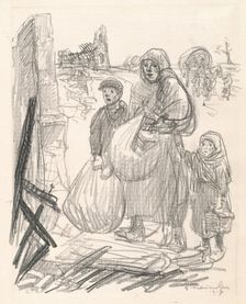 C'est ici, chez nous!, 1916. Creator: Theophile Alexandre Steinlen