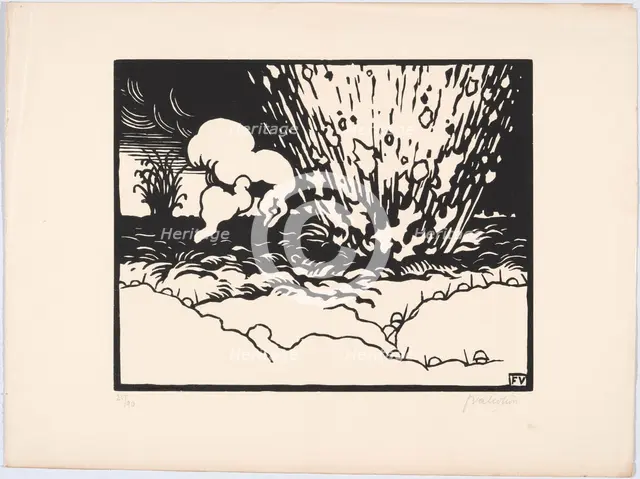 C'est la guerre (It's the war), 1915-1916. Creator: Vallotton, Felix Edouard (1865-1925).