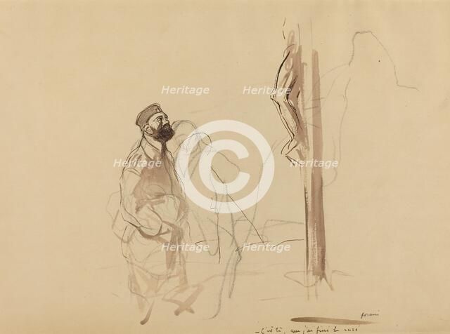 C'est là, que j'ai fini le curé, c. 1914/1919. Creator: Jean Louis Forain.