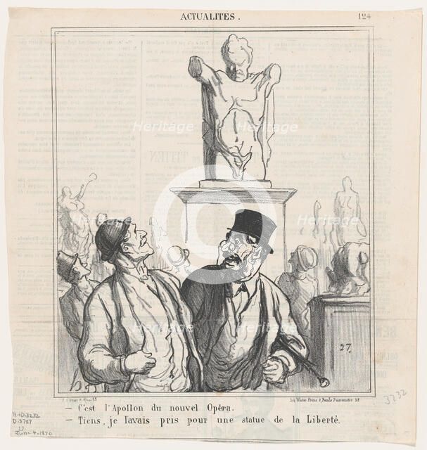C'est l'Apollon du nouvel Opéra, 1870. Creator: Honore Daumier.