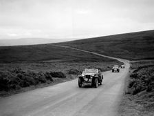 CH Richardson's MG PB ahead of a Singer B37 at the MCC Torquay Rally, July 1937. Artist: Bill Brunell