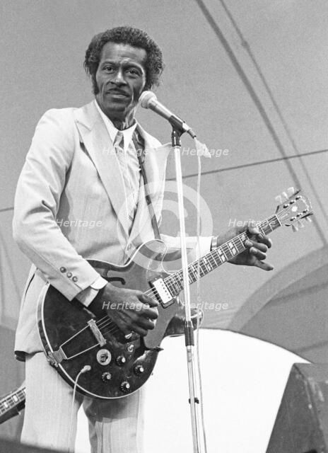 Chuck Berry, Capital Jazz, Alexandra Palace, London, 1979. Artist: Brian O'Connor.