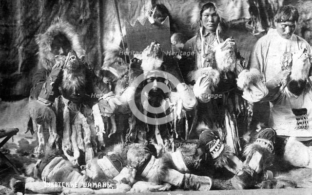 Chukotka shamans, 1910-1929. Creator: Ivan Emelianovich Larin.