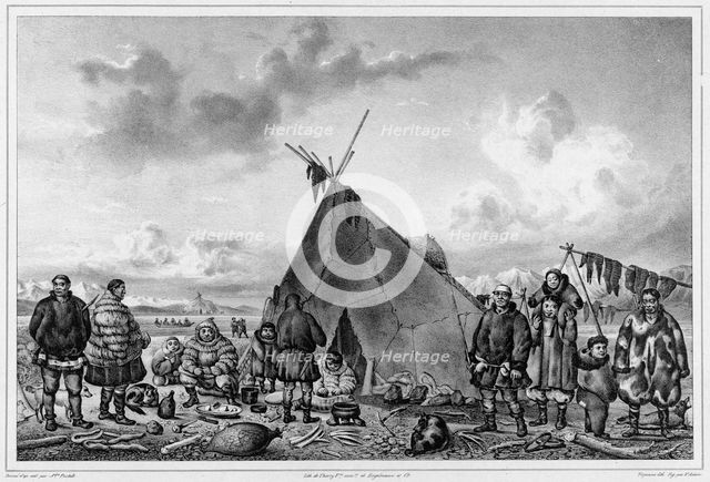 Chukchis, Northeast Coast of Asia, 19th century. Creators: Alexander Postels, Victor Adam, Godefroy Engelmann.