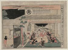 Chushingura: Act X (from the series Perspective Pictures for The Treasure House of Loyalty), c. 1790 Creator: Kitao Masayoshi (Japanese, 1761-1824)