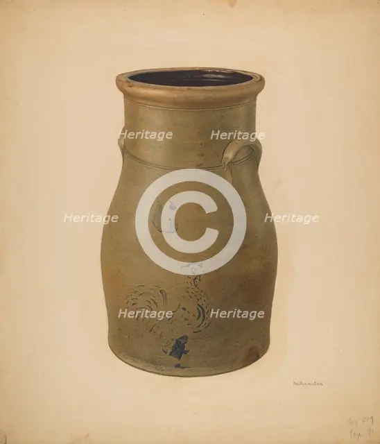 Churn, c. 1938. Creator: Nicholas Amantea.