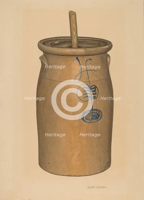 Churn, c. 1940. Creator: Racine Vernier.