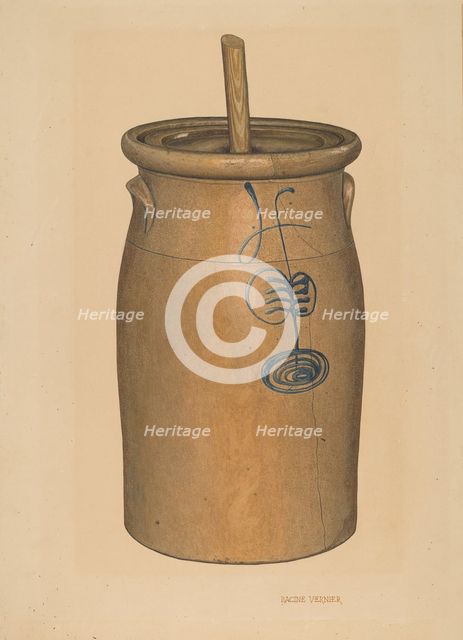 Churn, c. 1940. Creator: Racine Vernier.