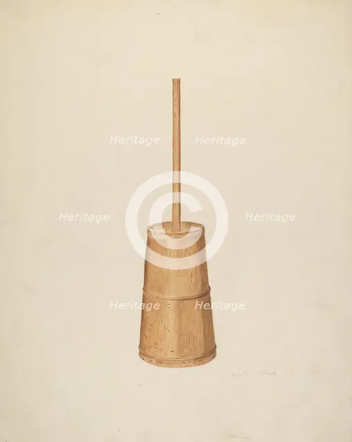 Churn, c. 1941. Creator: Ardella Watkins.