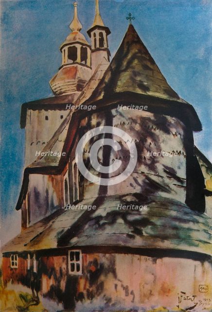 'Church near Krakow', 1913 (1934). Artist: Julian Falat.