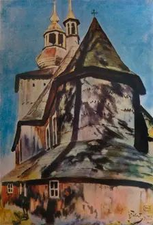 Church near Krakow 1913 (1934). Artist: Julian Falat