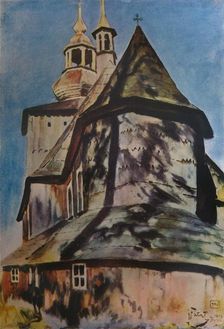 Church near Krakow 1913 (1934). Artist: Julian Falat