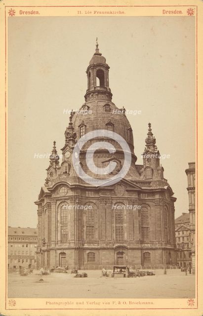 Church of Our Lady - General View of the Building, Dresden, between 1870-1885. Creator: Friedrich Brockmann.
