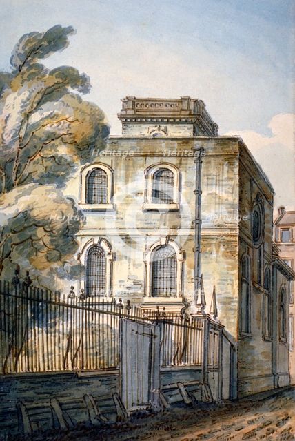 Church of All Hallows the Great, Upper Thames Street, London, 1813. Artist: C John M Whichelo