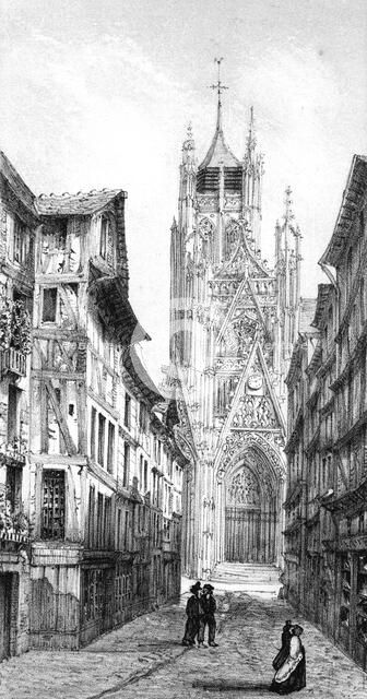 Church of St Maclou, Rouen, France, 19th century. Artist: Unknown