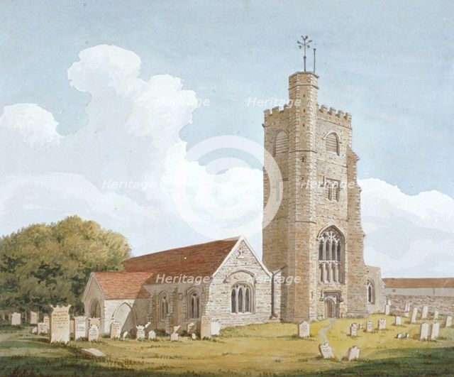 Church of St Margaret, Barking, Essex, c1810. Artist: Anon