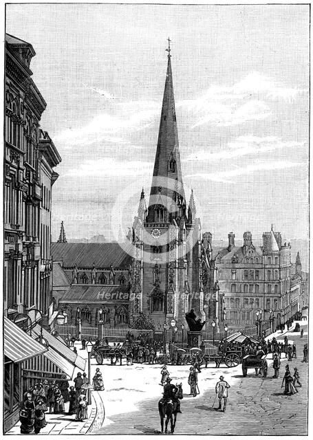 Church of St Martin in the Bull Ring, Birmingham, West Midlands, 1887. Artist: Unknown