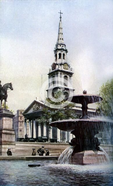 Church of St Martin-in-the-Fields, Trafalgar Square, London, c1930s. Creator: Herbert Felton.