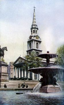 Church of St Martin-in-the-Fields, Trafalgar Square, London, c1930s. Creator: Herbert Felton