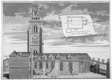 Church of St Martin-in-the-Fields, Westminster, London, c1720. Artist: George Vertue