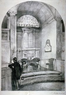 Church of St Martin Outwich, City of London, c1838. Artist: Daniel Pasmore