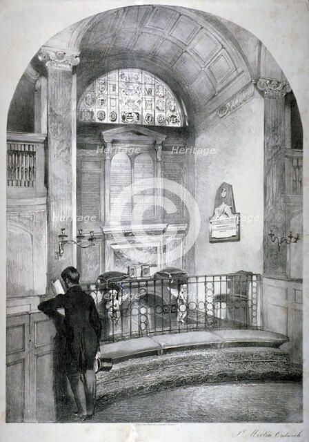 Church of St Martin Outwich, City of London, c1838.           Artist: Daniel Pasmore