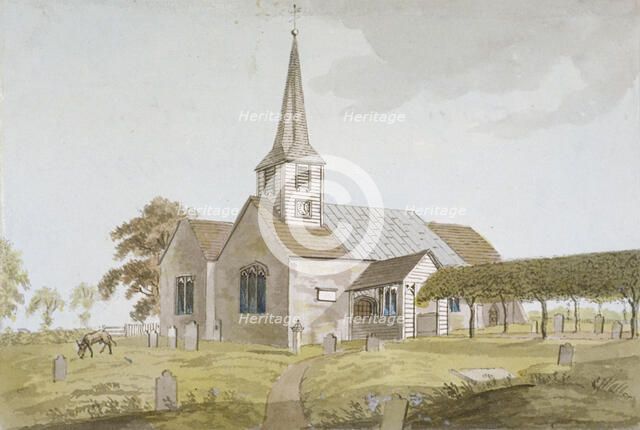 Church of St Mary, Chigwell, Essex, 1799. Artist: Anon